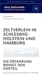 Mobile Screenshot of hinz-zeltverleih.de